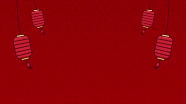 Çin Yeni Yılı için ışıltılı Çin feneri.