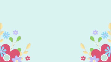 Temiz kompozisyon, pastel renkler ve ince organik hareket ile minimum bahar arkaplan animasyonu