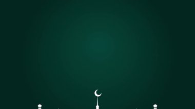 Asgari İslami elementler, hafif ışıklandırma ve temiz kompozisyona sahip basit Ramazan arkaplan animasyonu