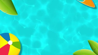 Canlı renkler, minimum şekiller ve pürüzsüz hareket tasarımı ile modern yaz arkaplan animasyonu