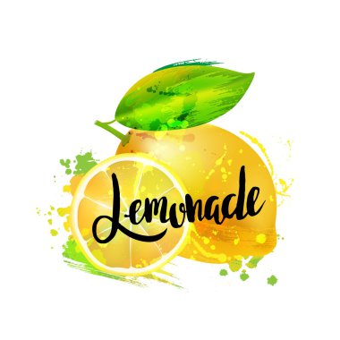 Taze limon vektör Illustration. İzole.