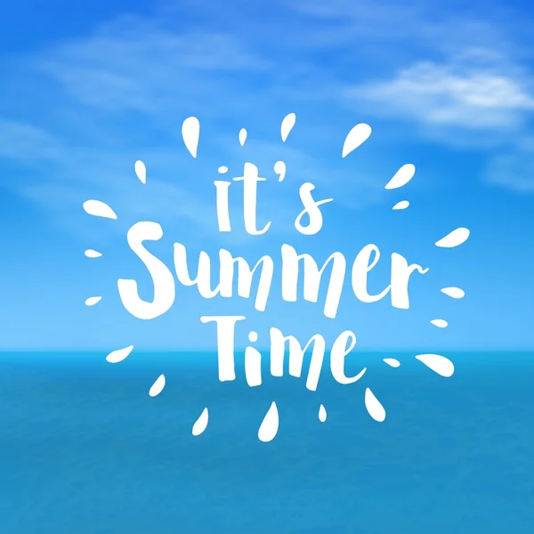 De zomertijd vector achtergrond met uitzicht op zee. — Stockvector