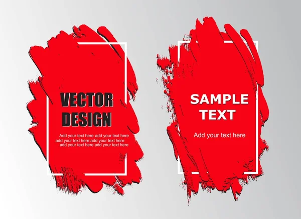 Set of creative grunge banners — Stock Vector