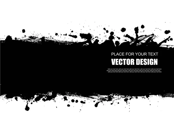 Grunge black brush stroke background. — Stock Vector
