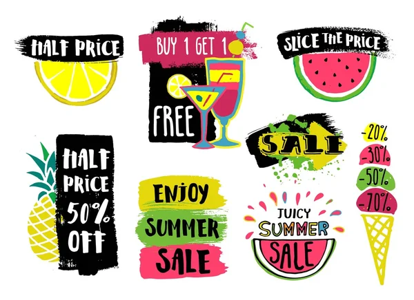 夏季销售标签 — 图库矢量图片