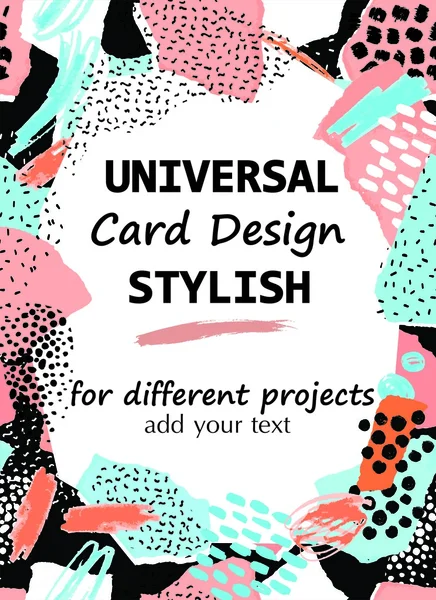 Artistic creative universal card. — Stock Vector