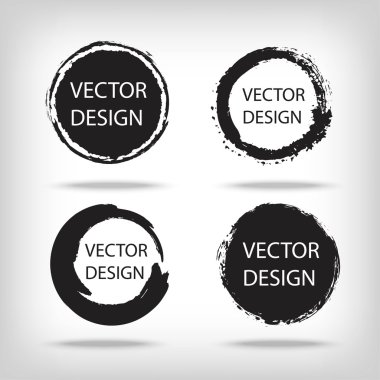 Logo için sanatsal yaratıcı boyalı daire