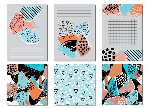 Tarjetas universales creativas artísticas — Vector de stock