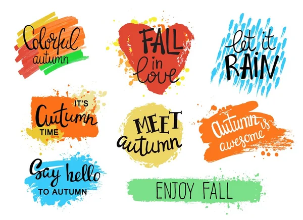 Hallo Herbst. inspirierende und motivierende Zitate — Stockvektor