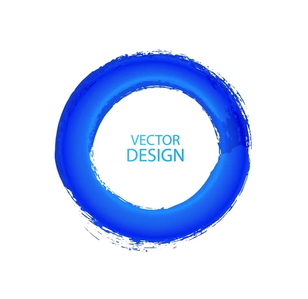 Blauer Grunge Circle Rahmen — Stockvektor
