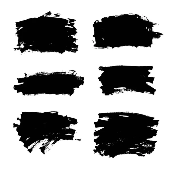 Set of ink strokes — Stock Vector