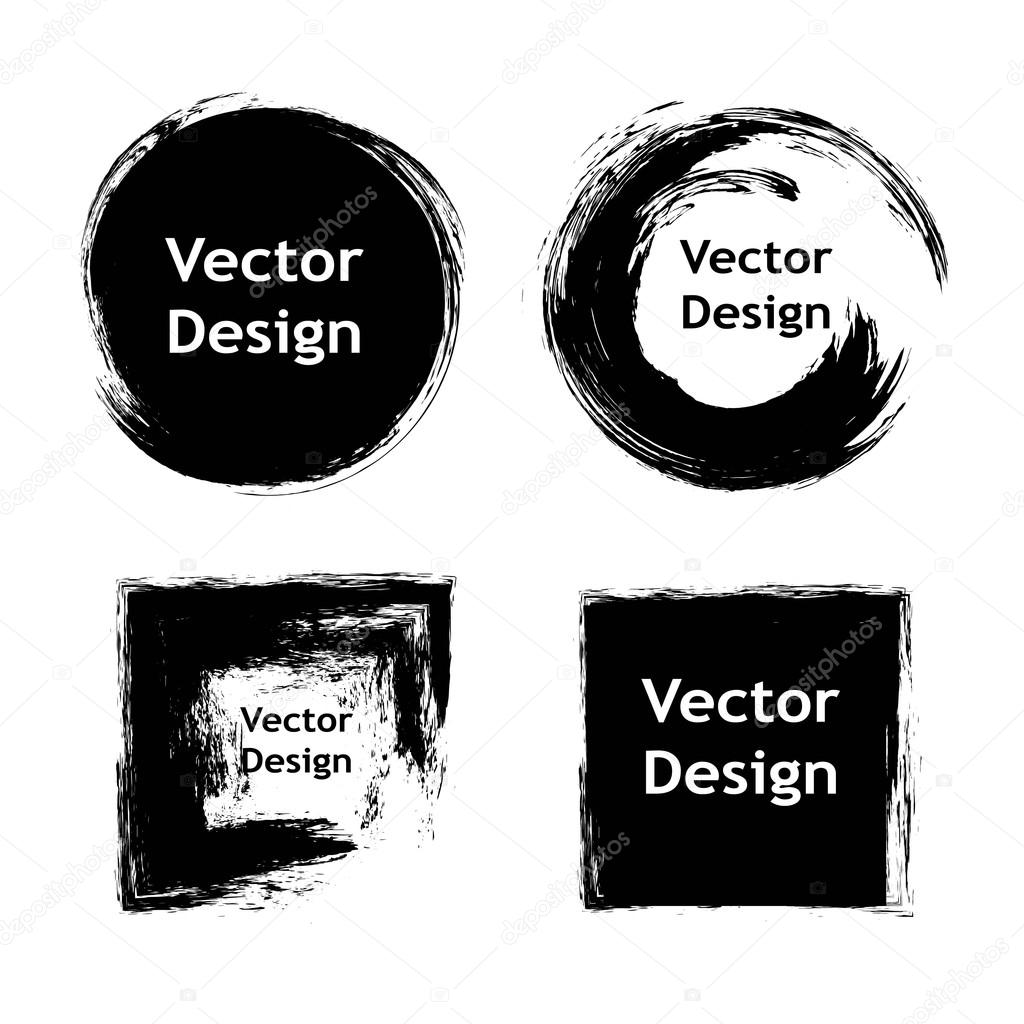 Set of hand drawn design elements