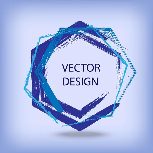 Hand drawn hexagon shapes — Stock Vector