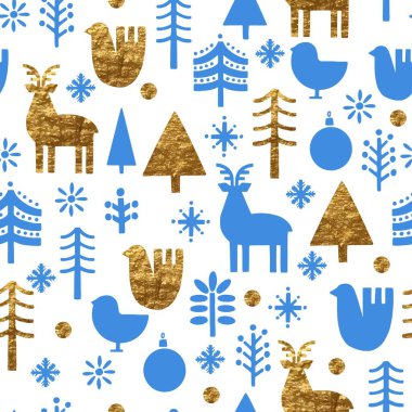 Kusursuz kış şablonu. Mutlu Noeller, mutlu yıllar. Sonu gelmeyen paket kağıdı, duvar kağıdı tasarımı..