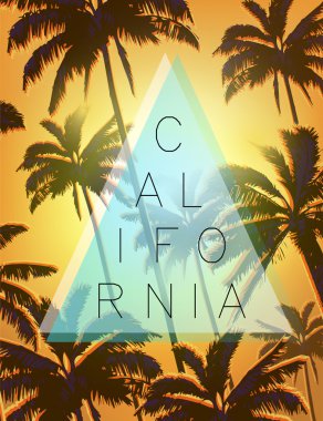 avuç içi ile tropikal California kalıbı