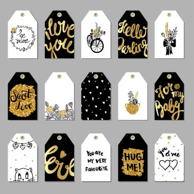 hediye etiketleri seti