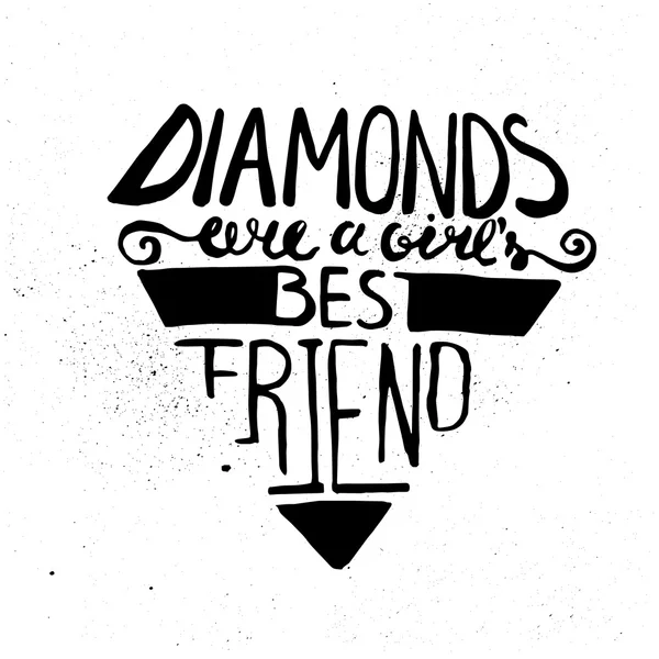 Diamantes son las mejores amigas chicas — Vector de stock