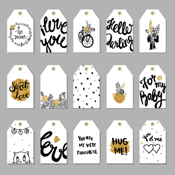 Tags cadeauset — Stockvector