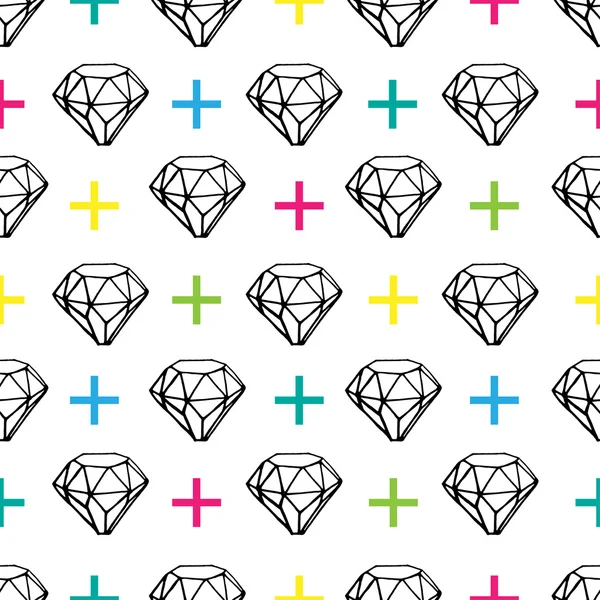 Diamonds seamless pattern — Stock Vector
