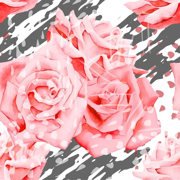 Modèle sans couture avec des roses — Image vectorielle