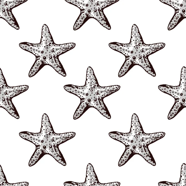 Sea stars pattern — Stock Vector