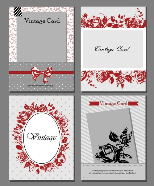 Collection de cartes Vintage — Image vectorielle