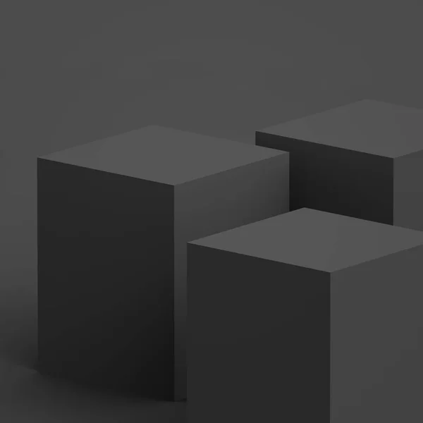 Noir Gris Cube Box Podium — Photo