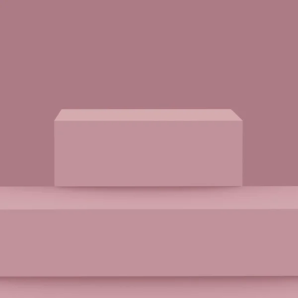 3D紫罗兰色的枫树舞台场景最小工作室背景 摘要三维几何形体图解绘制 展示化妆品时尚产品 自然单色色调 — 图库照片