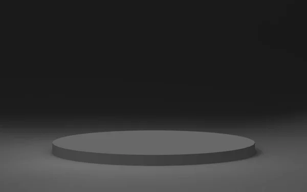 Трехмерный Серый Черный Цилиндр Подиум Минимальный Студийный Фон Абстрактная Трехмерная — стоковое фото