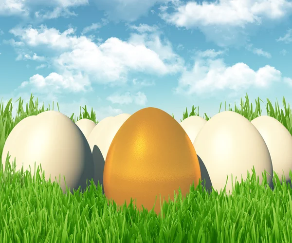 Çimlerde paskalya yumurtası