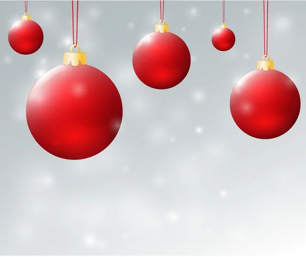 Palle rosse di Natale — Foto Stock