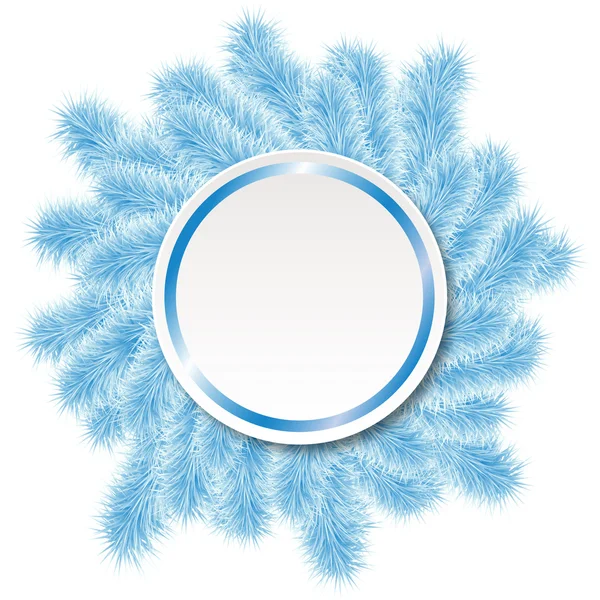 mavi bir ağaç Christmas etiketi