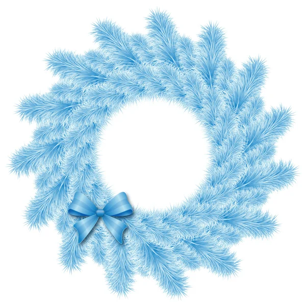 Christmas blue wreath — Stock Photo, Image