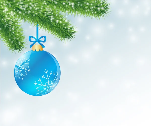 Natale palla blu decorato — Foto Stock