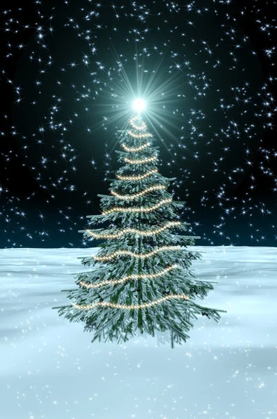 Yeşil Noel ağacı — Stok fotoğraf