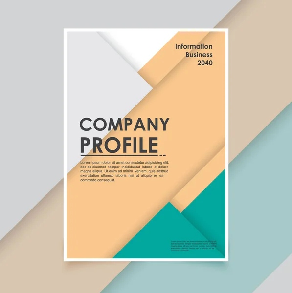 Modern Business Background Brochure Template Minimals — Stock Vector