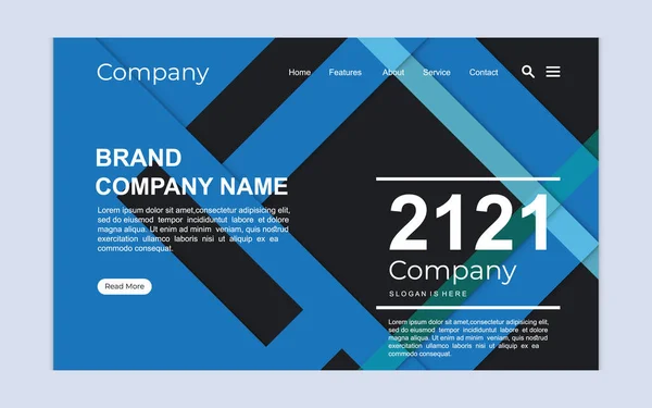 Modelo Design Landing Page Corporativa Moderna — Vetor de Stock