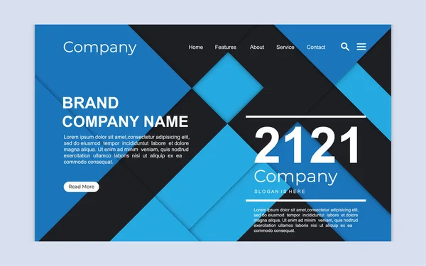 Modelo Design Landing Page Corporativa Moderna — Vetor de Stock