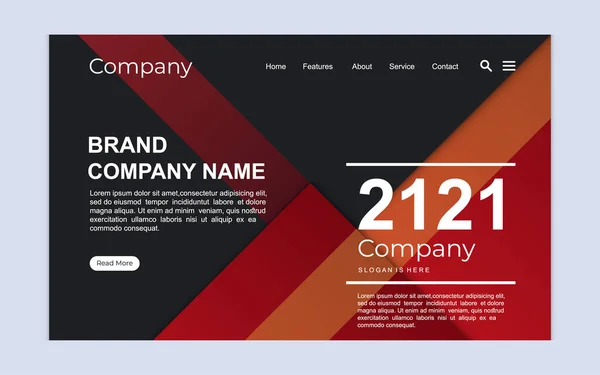 Modelo Design Landing Page Corporativa Moderna — Vetor de Stock