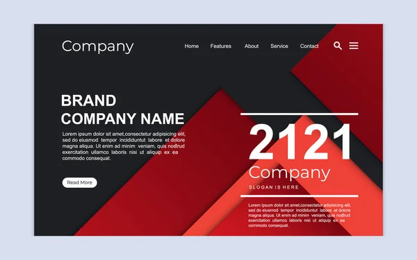 Modelo Design Landing Page Corporativa Moderna — Vetor de Stock