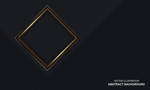 Fond Abstrait Moderne Luxe Noir Doré — Image vectorielle