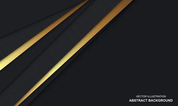 Gráfico Vetorial Ilustração Fundo Abstrato Luxo Preto Sobreposição Camadas Moderno — Vetor de Stock