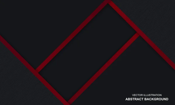 Illustratie Vector Grafisch Van Abstract Achtergrond Luxe Zwart Overlappen Lagen — Stockvector