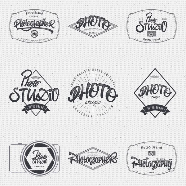 Insigne de badge studio photo — Image vectorielle