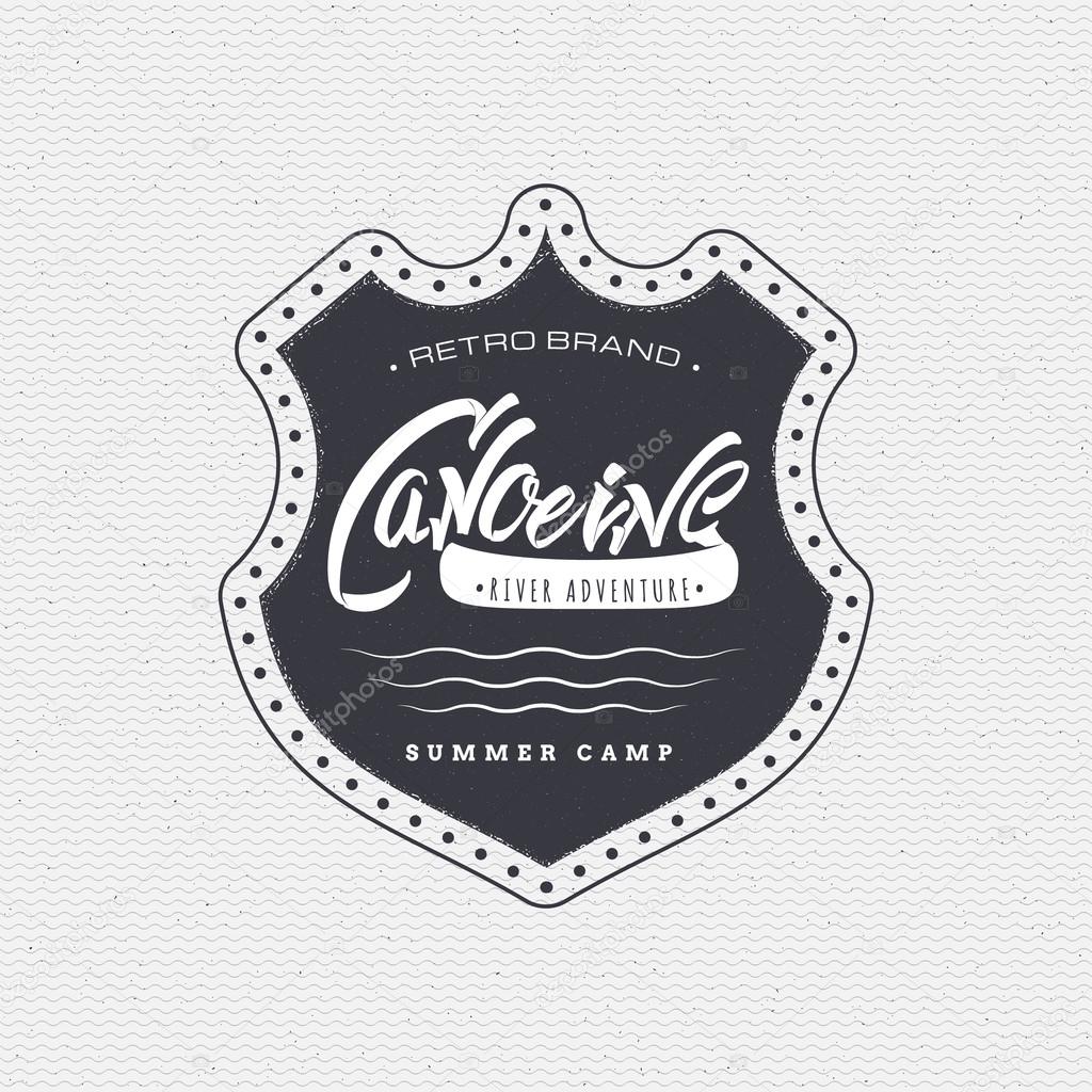 Canoeing badges logos and labels for any use