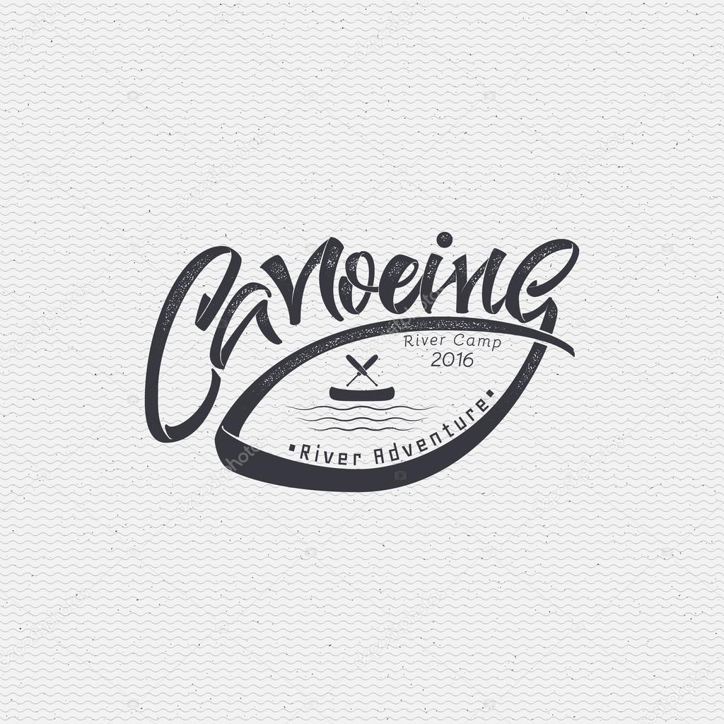Canoeing badges logos and labels for any use