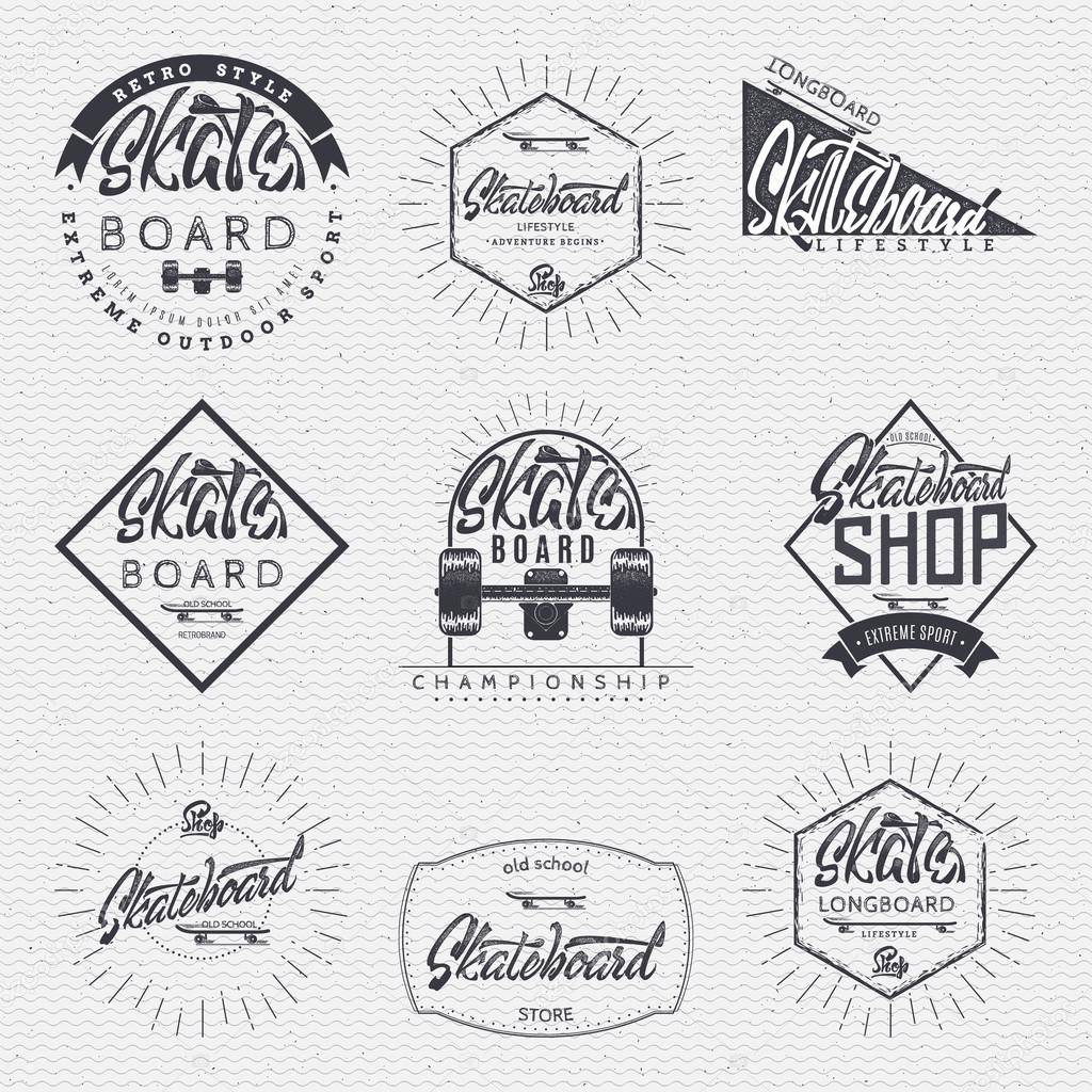 Skateboard - insignia is made with the help of lettering and calligraphy skills, use the right typography and composition.