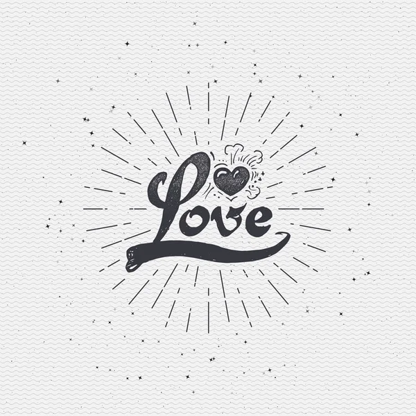 Word love badge lettering of emblem can be used to design greeting cards, posters, magazines invitation wedding — Φωτογραφία Αρχείου