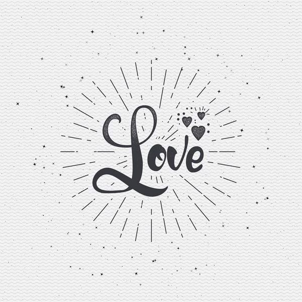 Word love badge lettering of emblem can be used to design greeting cards, posters, magazines invitation wedding — Φωτογραφία Αρχείου