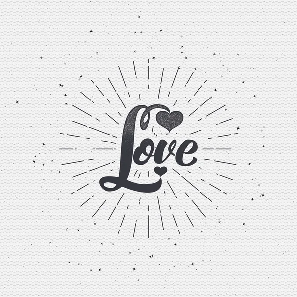 Word love badge lettering of emblem can be used to design greeting cards, posters, magazines invitation wedding — Φωτογραφία Αρχείου